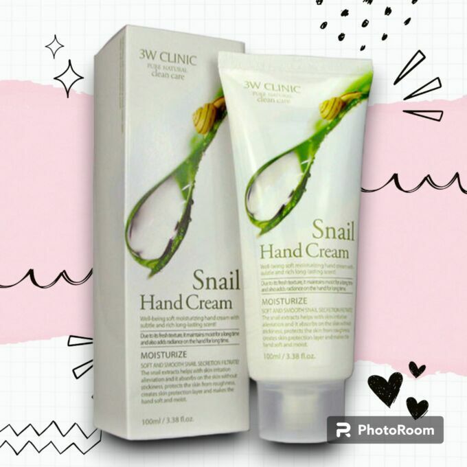 3W CLINIC Крем для рук Moisrurzing Hand Cream [Snail], 100 мл