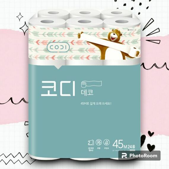 Особомягкая туалетная бумага "Codi Pure Deco Soft&Strong" (двухсл, с тиснёным рисунком) 45 м *24 рул Особомягкая туалетная бумага "Codi Pure Deco Soft&Strong" (двухсл, с тиснёным рисунком) 45 м *24 рул