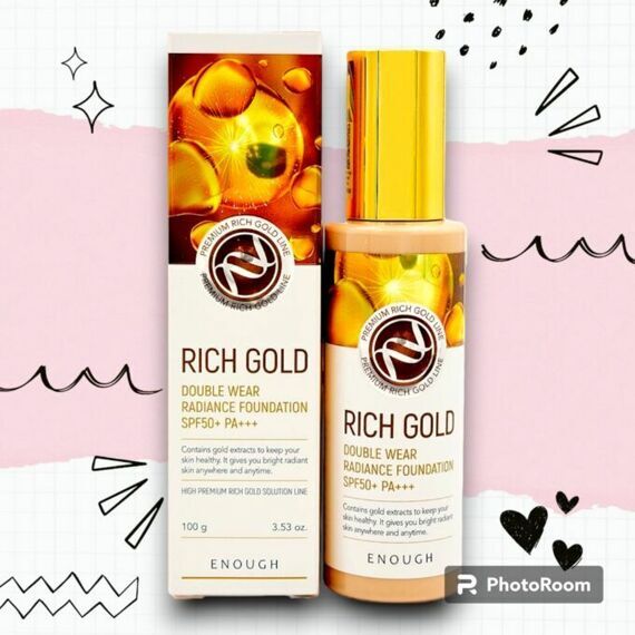 [Enough] Увлажняющая основа эффект сияния и экст. золотаRichGoldDoubleWearRadienceFoundationSPF50+13