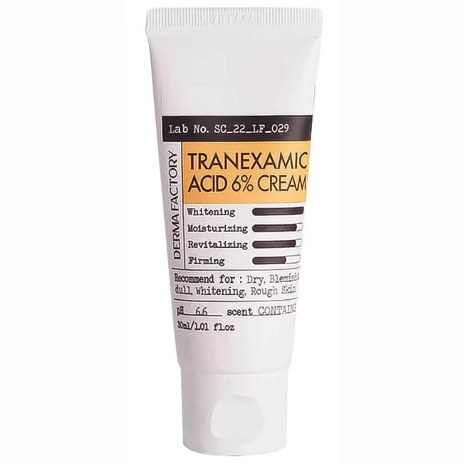DERMA FACTORY. Крем выравнивающий тон с 6% транексамовой кислотой, TRANEXAMIC ACID 6% CREAM 30 мл